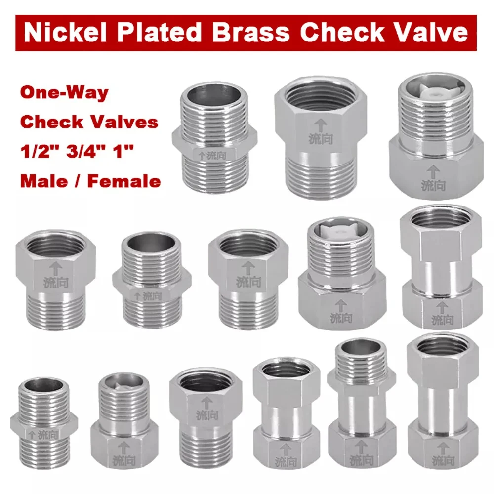 1/2 "3/4" 1 "BSP обратный клапан, никель-латунь, обратный клапан с наружной/внутревой резьбой для резервуара для воды, водонагреватель, водопроводная труба для туалета
1/2 "3/4" 1 "BSP обратный клапан, никель-латунь, обратный клапан с наружной/внутревой резьбой для резервуара для воды, водонагреватель, водопроводная труба для туалета
