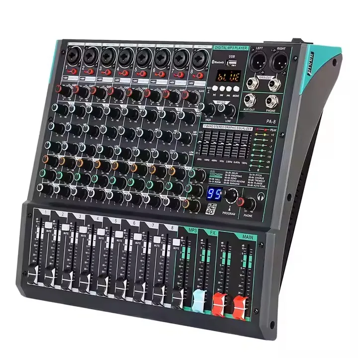 Professional Built-in 99 Effects Reverb 8 Channel Digital USB Sound Audio Mixer For Stage Performance
Professional Built-in 99 Effects Reverb 8 Channel Digital USB Sound Audio Mixer For Stage Performance