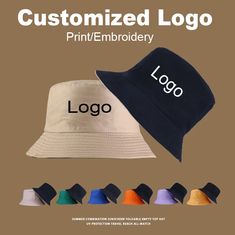 Custom Logo Print Double-sided Bucket Hat Women Summer Outdoor Sun Protection Wide Brim Face Small Hip Hop Travel Sun Hat Men
Custom Logo Print Double-sided Bucket Hat Women Summer Outdoor Sun Protection Wide Brim Face Small Hip Hop Travel Sun Hat Men
