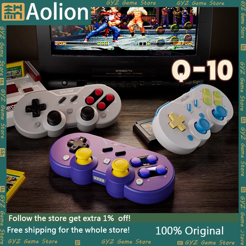 Aolion Q10 Retro Mini Wireless Bluetooth Gaming Controllers Joypad Hall Effect Joystick For NS Gamepad For PC Windows Custom
Aolion Q10 Retro Mini Wireless Bluetooth Gaming Controllers Joypad Hall Effect Joystick For NS Gamepad For PC Windows Custom
