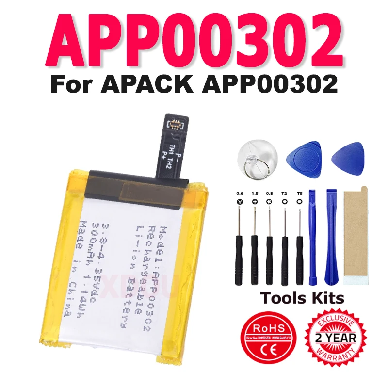 NEW APP00302 Battery For APACK 300mAh Li-ion Watch Battery Rechargeable + Tools
NEW APP00302 Battery For APACK 300mAh Li-ion Watch Battery Rechargeable + Tools