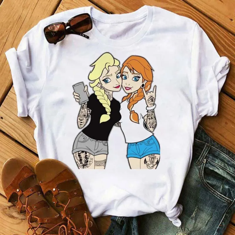 Kawaii Disney Princess Cartoon Fun Printed Cotton T-shirt for Men and Women Cute and Fashionable Summer Casual Loose Street Top
Kawaii Disney Princess Cartoon Fun Printed Cotton T-shirt for Men and Women Cute and Fashionable Summer Casual Loose Street Top