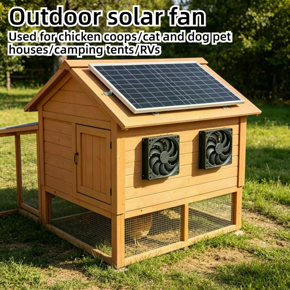 Silent Dual Fan Solar Ventilation Kit 10W 15W Outdoor Cooling Exhaust Fan for Chicken Coop Pet House Greenhouse RV Shed
Silent Dual Fan Solar Ventilation Kit 10W 15W Outdoor Cooling Exhaust Fan for Chicken Coop Pet House Greenhouse RV Shed