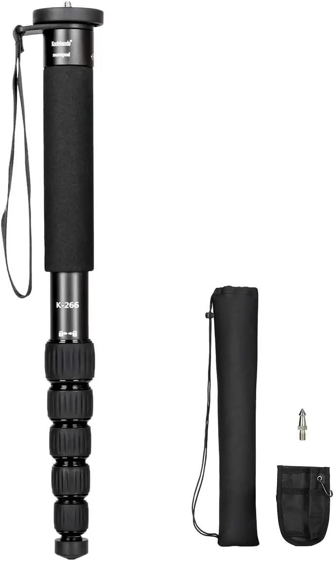 Camera Monopod 61" Aluminum Portable Photography Unipod Stick, 6-Section Telescopic, Folding is only 15" Compact Travel
Camera Monopod 61" Aluminum Portable Photography Unipod Stick, 6-Section Telescopic, Folding is only 15" Compact Travel