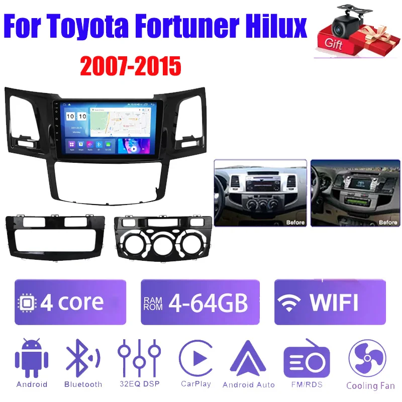 9'' Android Car Radio For Toyota Fortuner Hilux 2007-2015 Multimedia Player Carplay GPS Navi BT WiFi Navigation DSP
9'' Android Car Radio For Toyota Fortuner Hilux 2007-2015 Multimedia Player Carplay GPS Navi BT WiFi Navigation DSP