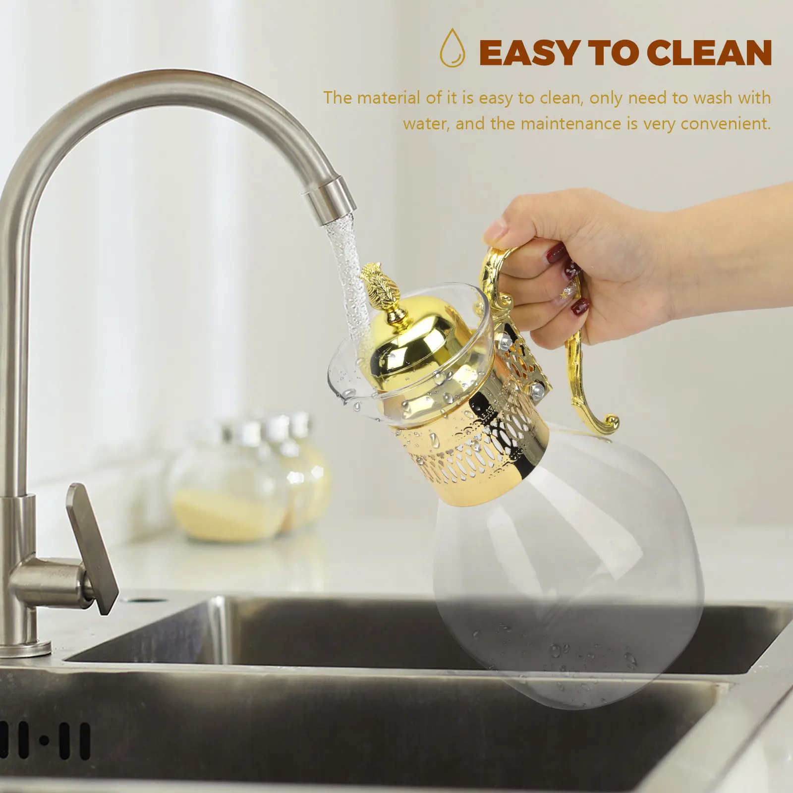 Exquisite Workmanship Glass Coffee Kettle Made of Zinc Alloy and Tempered Glass Heatable Coffee Pot for Household Office Decor
Exquisite Workmanship Glass Coffee Kettle Made of Zinc Alloy and Tempered Glass Heatable Coffee Pot for Household Office Decor