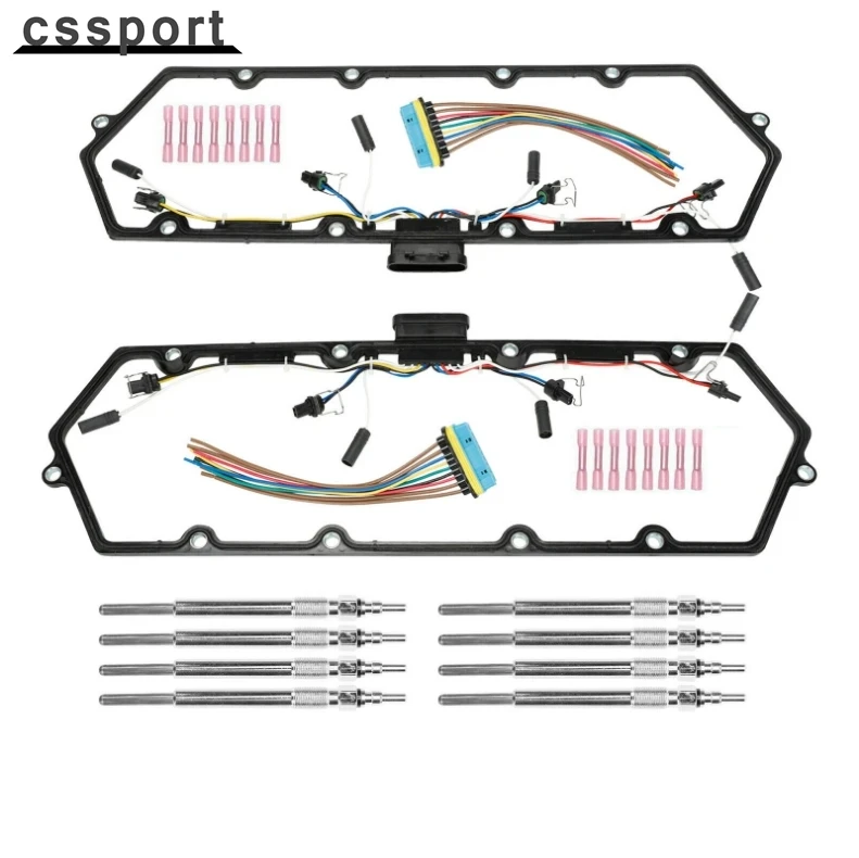 F81Z-6584-AA F4TZ-12A342-BA F81Z6584AA Прокладки крышки клапана с комплектом свечей накаливания жгута для Ford 7,3 л Powerstroke 1999-2003 гг.
F81Z-6584-AA F4TZ-12A342-BA F81Z6584AA Прокладки крышки клапана с комплектом свечей накаливания жгута для Ford 7,3 л Powerstroke 1999-2003 гг.