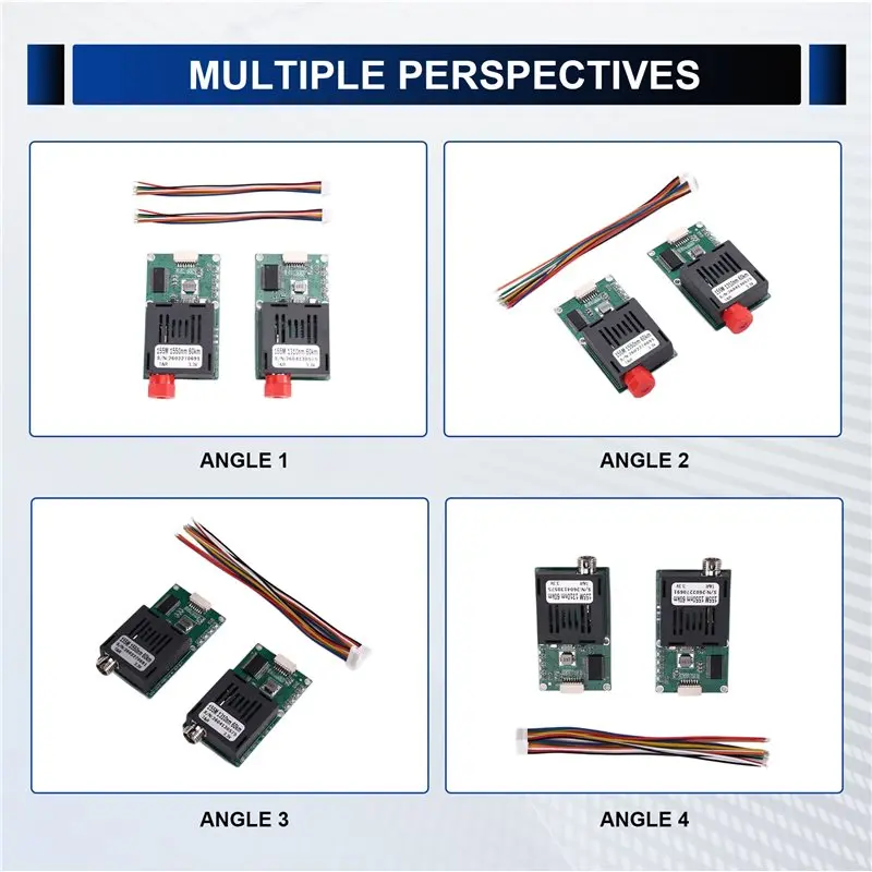 PHILE-DC 5.5-26V 60KM TTL Optical Transceiver Module Kit TX RX Drone-Specific Optical Terminal Equipment