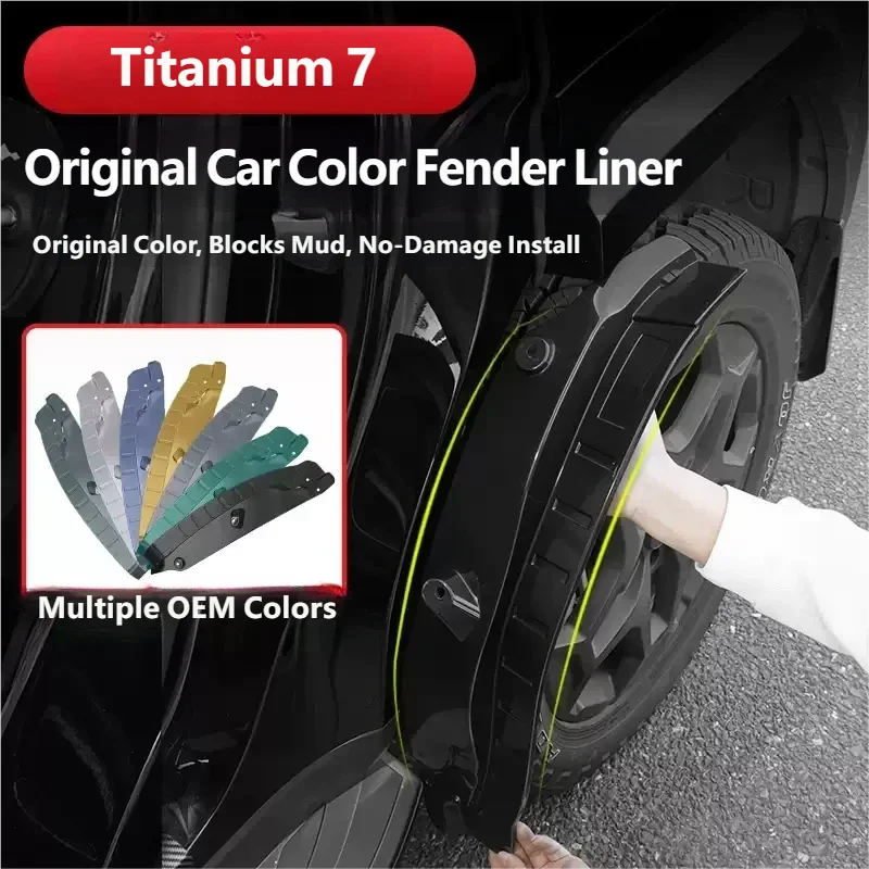 Car Rear Wheel Arch Flare Fender Liner Splash Guards ABS Mud Flap Protect Accessories For BYD Leopard 7 Titanium 7 2025 2026
Car Rear Wheel Arch Flare Fender Liner Splash Guards ABS Mud Flap Protect Accessories For BYD Leopard 7 Titanium 7 2025 2026