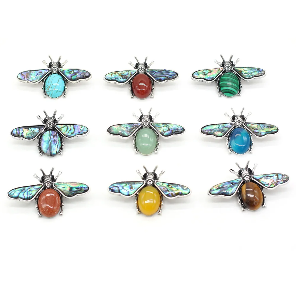 Rose Quartz Agate Opal Natural Shell Abalone Stone Bee Alloy Brooch For Jewelry MakingDIY Necklace Accessories Gift Party37x35mm
Rose Quartz Agate Opal Natural Shell Abalone Stone Bee Alloy Brooch For Jewelry MakingDIY Necklace Accessories Gift Party37x35mm