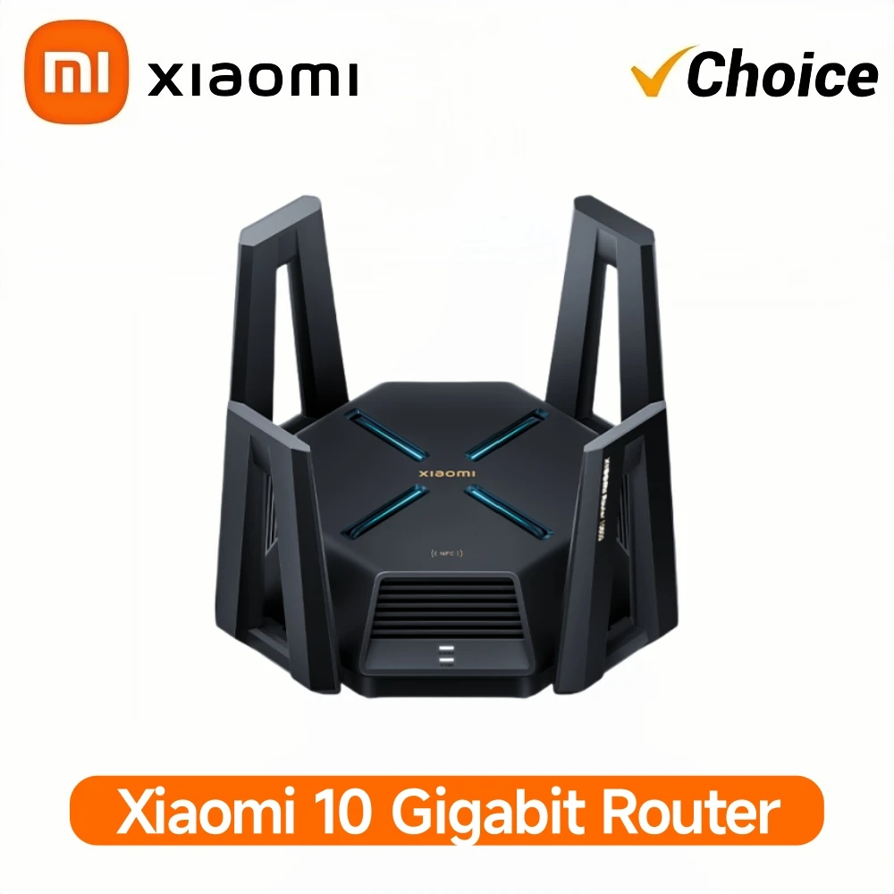 Xiaomi 10Gbps Router WiFi 6E Router 12 Amplifiers Tri-Band 10000Mbps Qualcomm CPU 2GB RAM USB 3.0 Game Accelerator 10G Port
Xiaomi 10Gbps Router WiFi 6E Router 12 Amplifiers Tri-Band 10000Mbps Qualcomm CPU 2GB RAM USB 3.0 Game Accelerator 10G Port