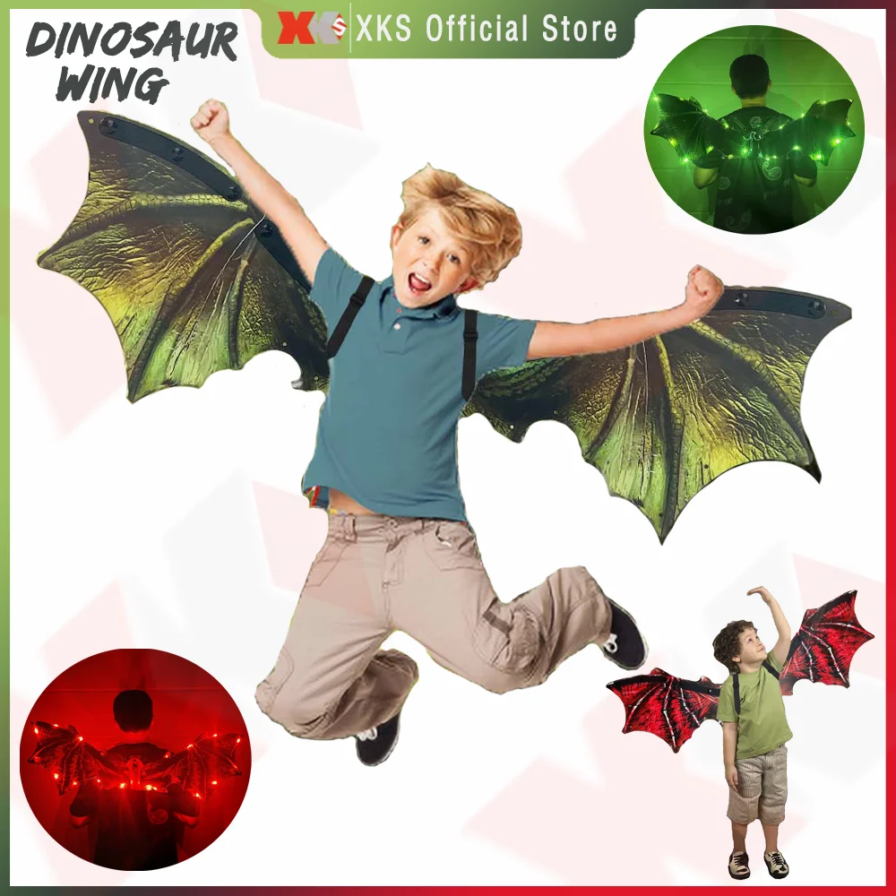 Dinosaur Wings Halloween Costume with LED Light Sound Wear Electric Wings Accessory Toy Birthdays Gift for Childrend Role Play
Dinosaur Wings Halloween Costume with LED Light Sound Wear Electric Wings Accessory Toy Birthdays Gift for Childrend Role Play