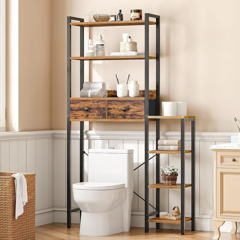 Over The Toilet Storage , Freestanding, Industrial Bathroom Space Saver, Mass-Storage Side Storage Open Rack, Rustic Brown
Over The Toilet Storage , Freestanding, Industrial Bathroom Space Saver, Mass-Storage Side Storage Open Rack, Rustic Brown