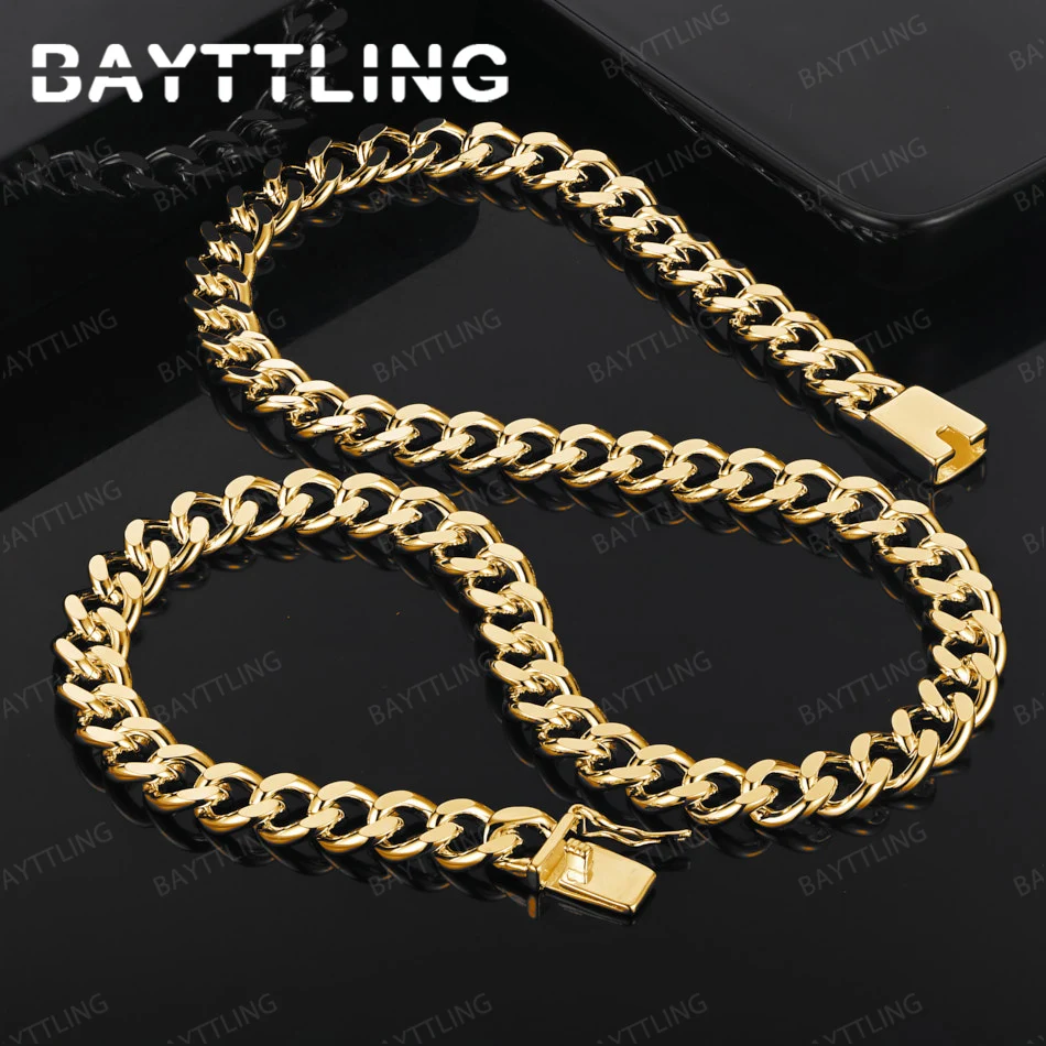 925 Silver 18k Gold Cuban Chain Necklace For Men And Women Fashionable Hip-Hop Punk Accessories
925 Silver 18k Gold Cuban Chain Necklace For Men And Women Fashionable Hip-Hop Punk Accessories