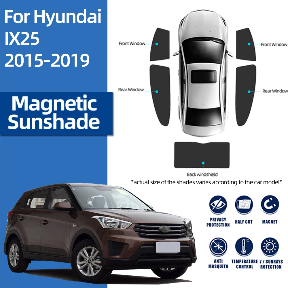 Магнитный автомобильный солнцезащитный козырек для Hyundai Creta GS 2014-2021 Ix25, переднее ветровое стекло, рамка, занавеска, задний козырек
Магнитный автомобильный солнцезащитный козырек для Hyundai Creta GS 2014-2021 Ix25, переднее ветровое стекло, рамка, занавеска, задний козырек