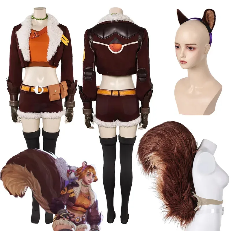 Doreen Cosplay Green Fantasia Clothing Squirrel Girl Costume Women Adult Vest Coat Pants Outfits Halloween Carnival Party Suit
Doreen Cosplay Green Fantasia Clothing Squirrel Girl Costume Women Adult Vest Coat Pants Outfits Halloween Carnival Party Suit