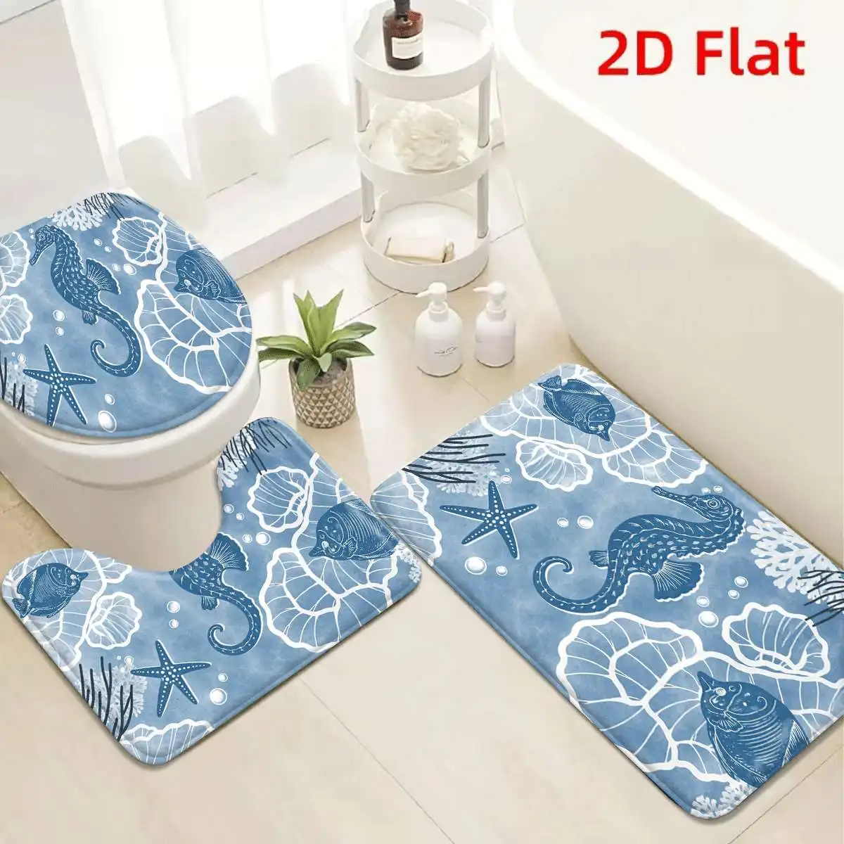 Waterproof Bath Mat Set Anti Slip Bathroom Rug Doormat Ocean Sea Life Coastal Nautical Decor Mat for Washroom Floor Gift
Waterproof Bath Mat Set Anti Slip Bathroom Rug Doormat Ocean Sea Life Coastal Nautical Decor Mat for Washroom Floor Gift