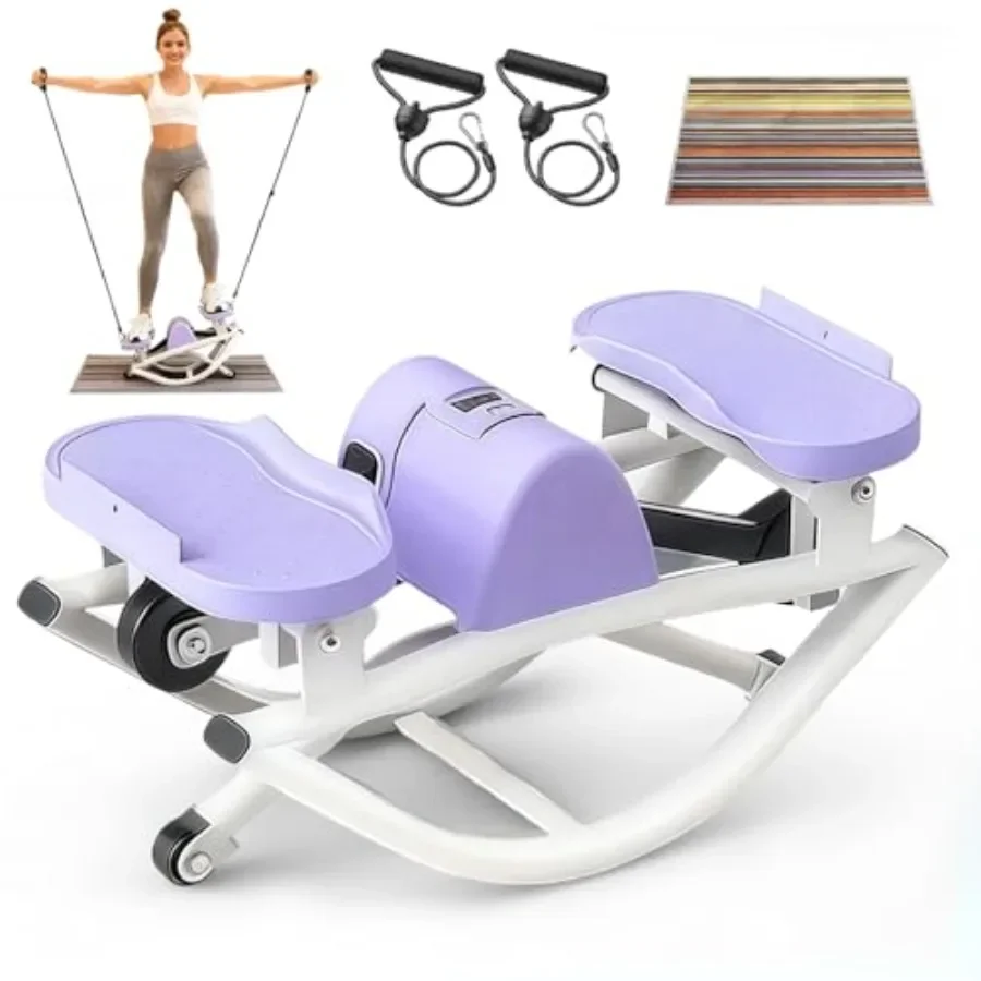 Home balance training stepper: steel frame, black finish, low-impact lateral motion with resistance bands and digital counter,
Home balance training stepper: steel frame, black finish, low-impact lateral motion with resistance bands and digital counter,