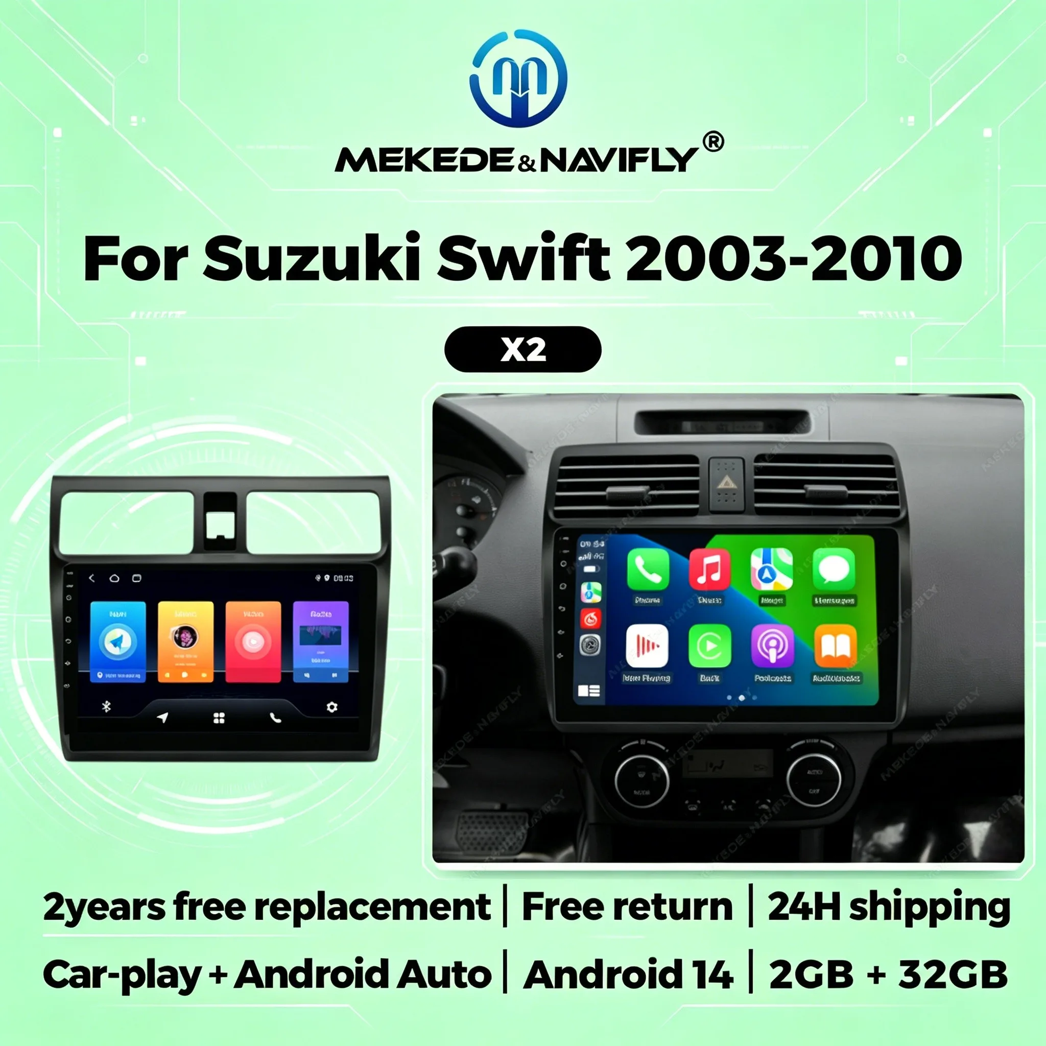 2 Din Car Radio Stereo For Suzuki Swift 2003-2010 Car Play Android Auto Multimedia Video Player WIFI GPS Navigation FM Autoradio
2 Din Car Radio Stereo For Suzuki Swift 2003-2010 Car Play Android Auto Multimedia Video Player WIFI GPS Navigation FM Autoradio