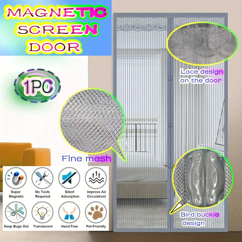 Summer Household Anti-Mosquito Mesh Door Curtain, Thickened & Dense Mesh, Partition Curtain for Kitchen Entryway
Summer Household Anti-Mosquito Mesh Door Curtain, Thickened & Dense Mesh, Partition Curtain for Kitchen Entryway