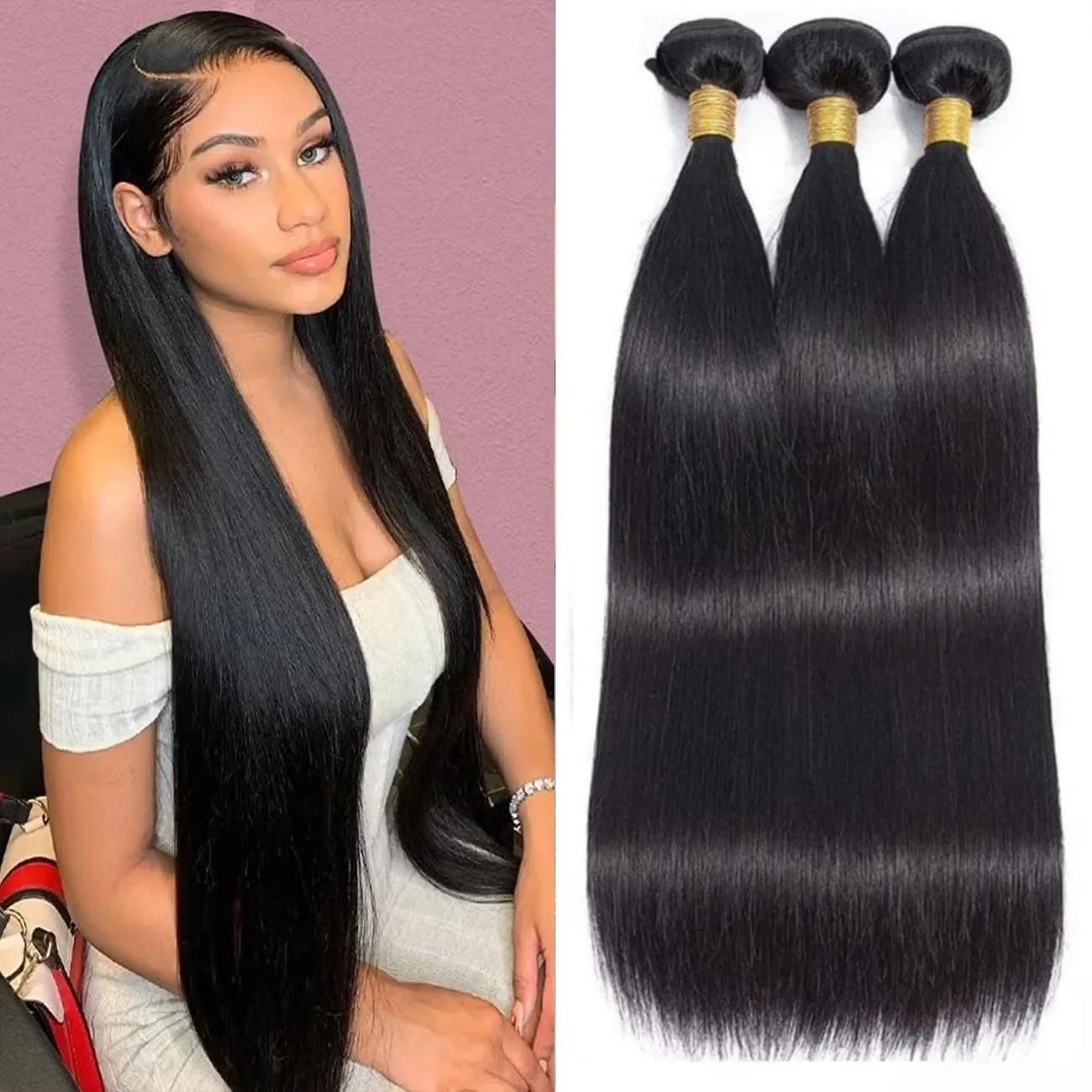 Bone Straight Bundles Natural Color Unprocessed Hair Weave Extensions Long Brazilian Human Hair Wefts For Black Women
Bone Straight Bundles Natural Color Unprocessed Hair Weave Extensions Long Brazilian Human Hair Wefts For Black Women