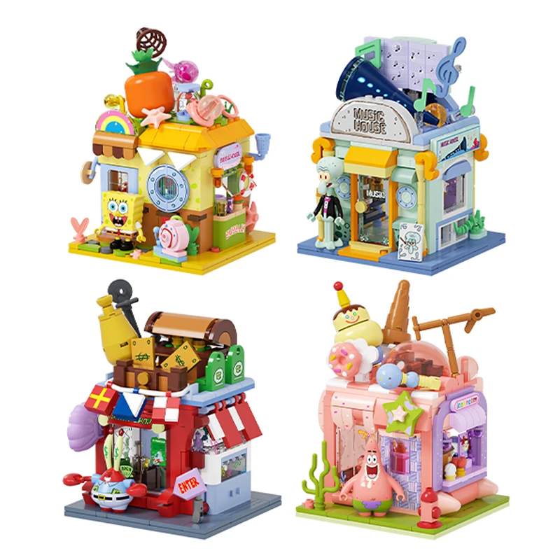 Anime Kawaii Cartoon Assembled Building Blocks SpongeBob SquarePants Street Scene Puzzle Assembled Toys Ornaments Birthday Gifts
Anime Kawaii Cartoon Assembled Building Blocks SpongeBob SquarePants Street Scene Puzzle Assembled Toys Ornaments Birthday Gifts