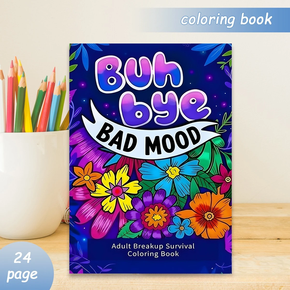 Bad Mood Coloring Book 24 Pages Breakup Recovery Art for Adults Stress Relief Emotional Healing Gift
Bad Mood Coloring Book 24 Pages Breakup Recovery Art for Adults Stress Relief Emotional Healing Gift