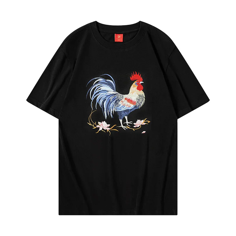 Cotton Tshirt O Neck Embroidery Sukajan Funny Oversize Men Chic Short Sleeved T Shirt Boys Top T-Shirt Z1
Cotton Tshirt O Neck Embroidery Sukajan Funny Oversize Men Chic Short Sleeved T Shirt Boys Top T-Shirt Z1