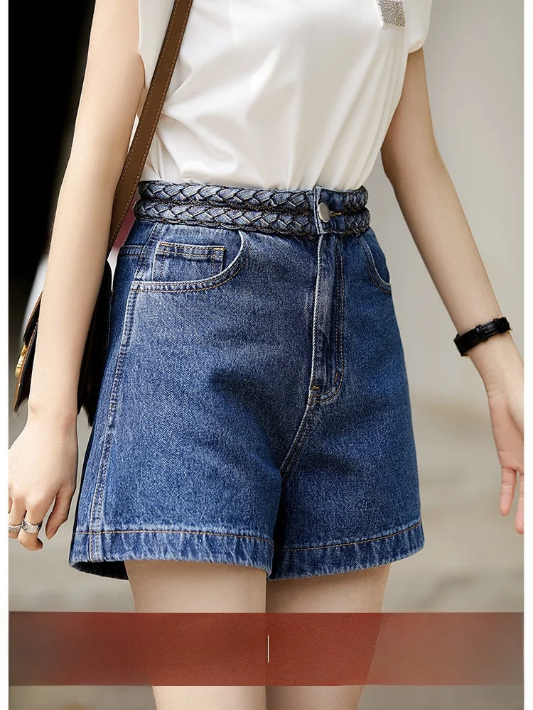 High Waist A-Line Denim Shorts Women's Washed Heavy-Weave Twist Spring Summer Casual Comfortable Breathable Cotton Jeans
High Waist A-Line Denim Shorts Women's Washed Heavy-Weave Twist Spring Summer Casual Comfortable Breathable Cotton Jeans