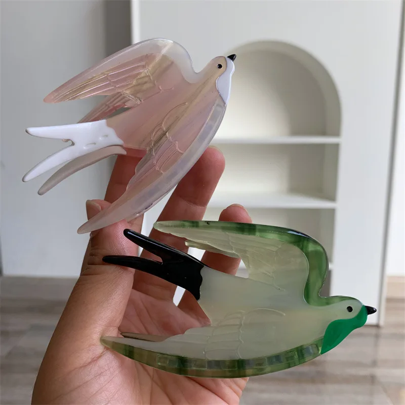 DuoShang 9.4CM Large Animal Swallow Hair Claw Eco-friendly Acetate Claw Clips Trendy Hair Clips for Women Girls Hair Accessories
DuoShang 9.4CM Large Animal Swallow Hair Claw Eco-friendly Acetate Claw Clips Trendy Hair Clips for Women Girls Hair Accessories