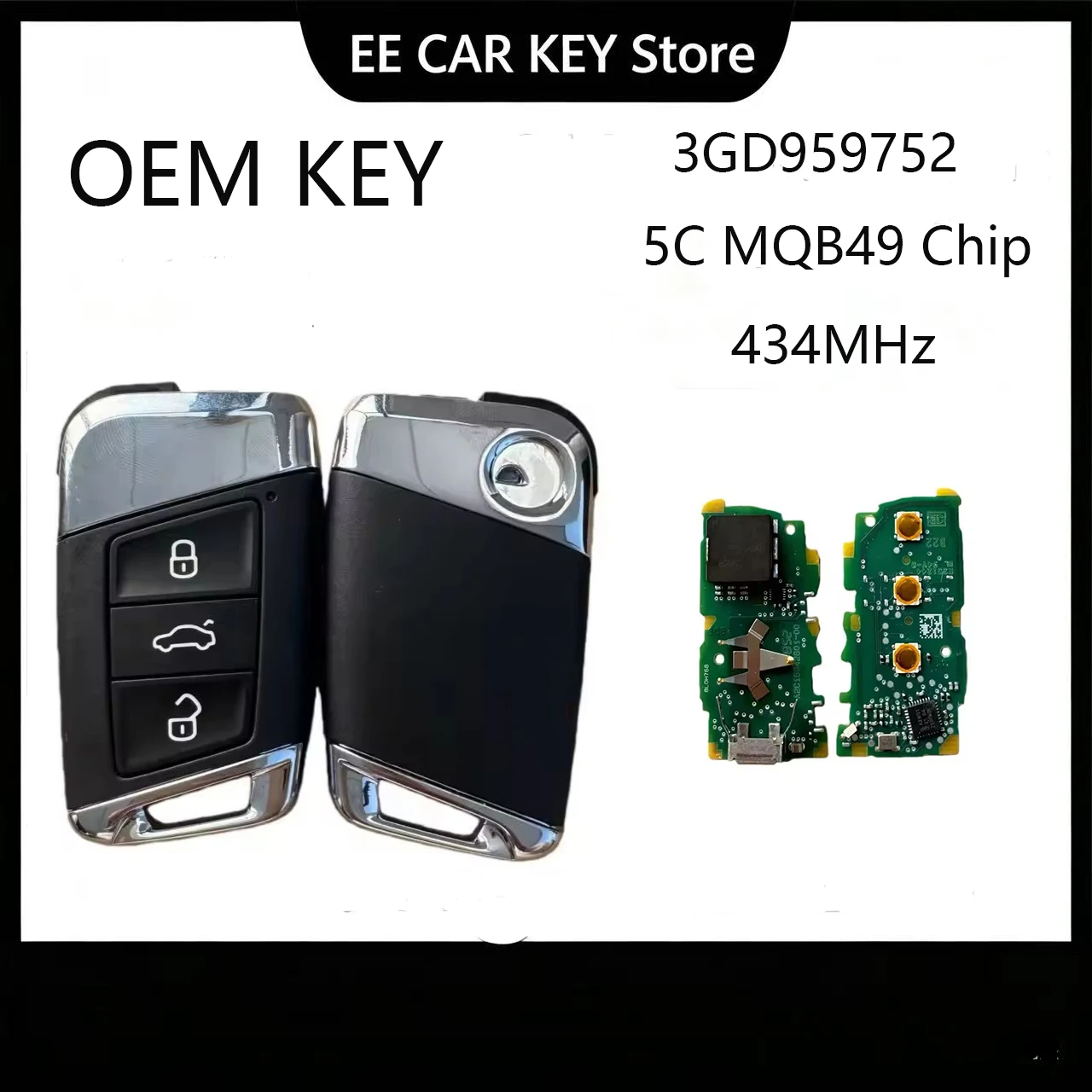 Отличный чип 5C MQB49 434 МГц 3GD959752, оригинальный автомобильный ключ-пульт для VW Volkswagen Magotan Passat B8 Superb A7 2019 г.в. и новее.
Отличный чип 5C MQB49 434 МГц 3GD959752, оригинальный автомобильный ключ-пульт для VW Volkswagen Magotan Passat B8 Superb A7 2019 г.в. и новее.