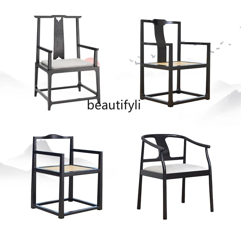 New Chinese-style solid wood leisure chair antique Zen-style Taishi chair retro single custom furniture
New Chinese-style solid wood leisure chair antique Zen-style Taishi chair retro single custom furniture