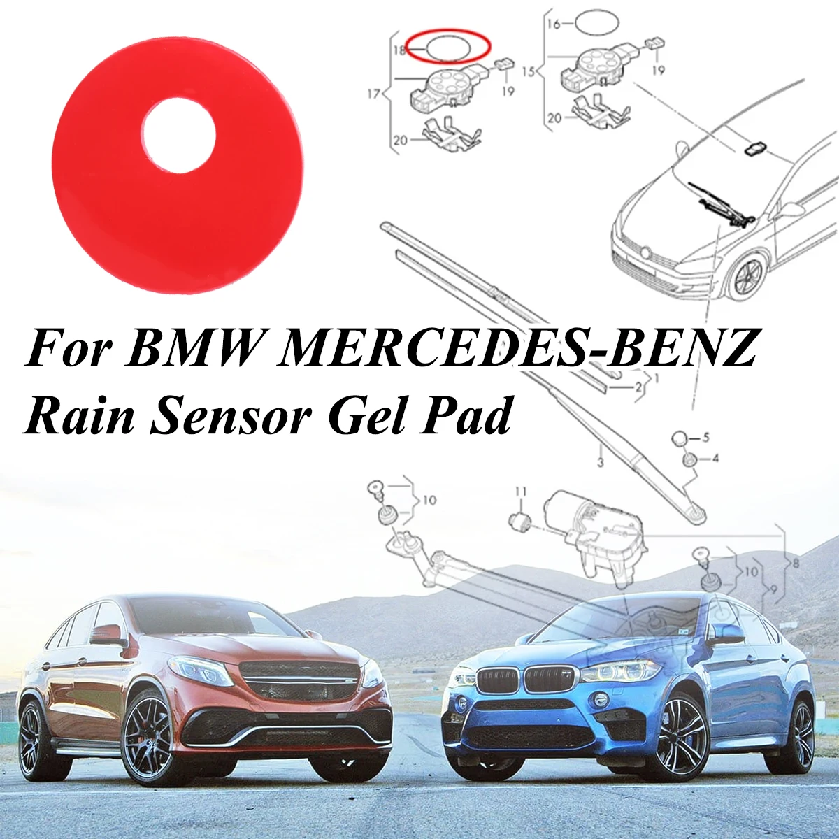 Rain Light Sensor Gel Silicone Pad For BMW MERCEDES-BENZ 5 Series F10 Nissan Rogue Sport Qashqai Film Silicone Windscreen Chip
Rain Light Sensor Gel Silicone Pad For BMW MERCEDES-BENZ 5 Series F10 Nissan Rogue Sport Qashqai Film Silicone Windscreen Chip