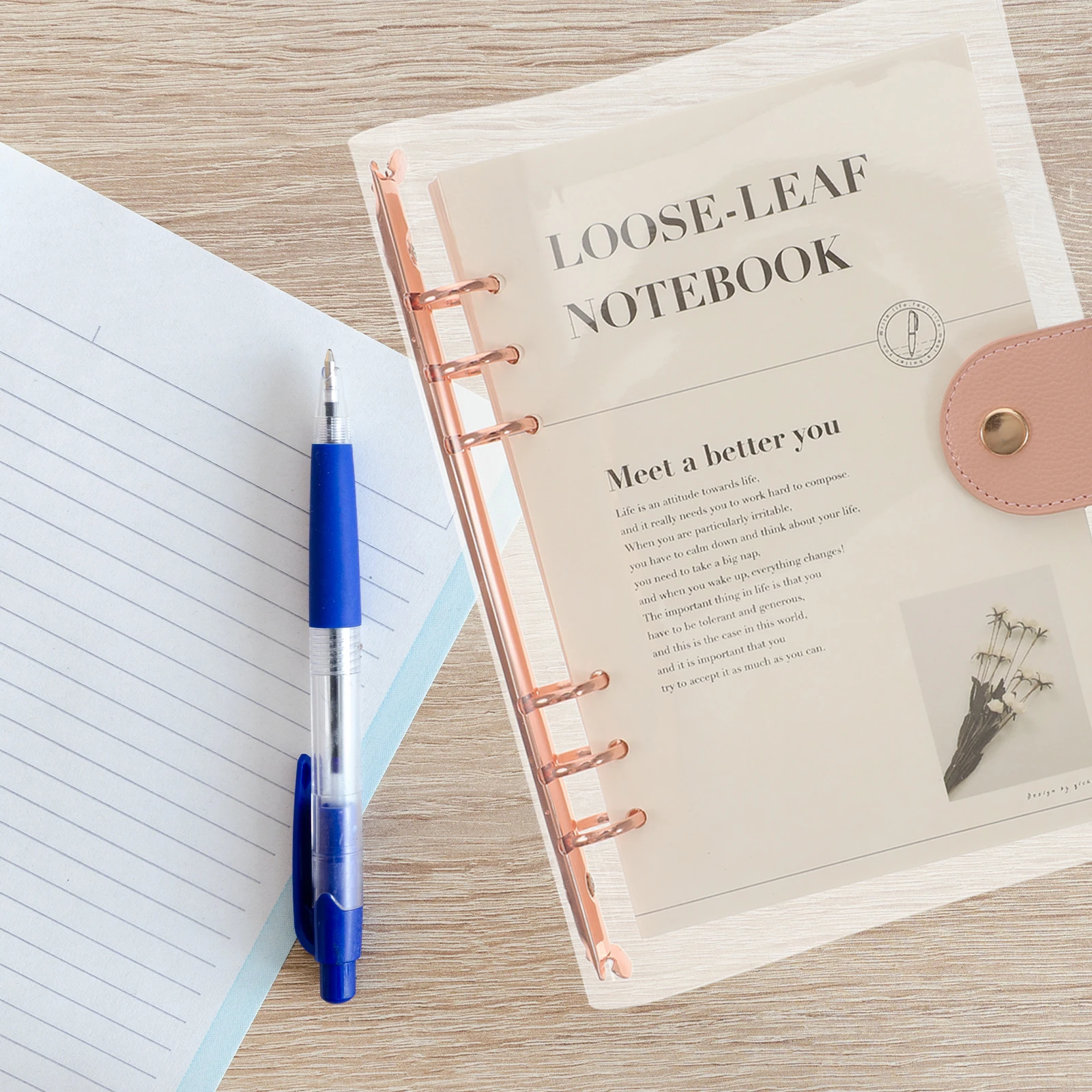 50 Pcs Practical A5 Planner Notebook Transparent Loose-leaf Memo Pad Rose Gold 
50 Pcs Practical A5 Planner Notebook Transparent Loose-leaf Memo Pad Rose Gold