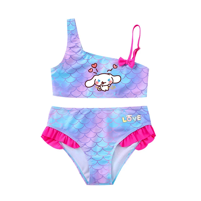 Cinnamoroll купальник-бикини для девочек, детская одежда, детские летние купальники с изображением рыбы-русалки, пляжные купальные костюмы из двух предметов
Cinnamoroll купальник-бикини для девочек, детская одежда, детские летние купальники с изображением рыбы-русалки, пляжные купальные костюмы из двух предметов