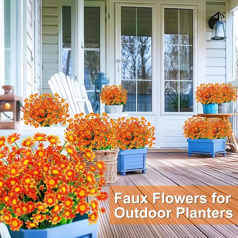 3pcs Outdoor Artificial Flowers, Plastic Daisy Bouquet, Uv-Resistant Synthetic Flower Cluster, Suitable for Home, Hotel, Office
3pcs Outdoor Artificial Flowers, Plastic Daisy Bouquet, Uv-Resistant Synthetic Flower Cluster, Suitable for Home, Hotel, Office