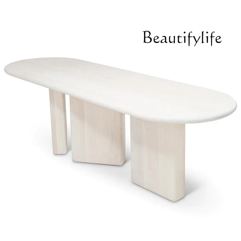 Medieval retro solid wood dining table art oval log dining table Nordic solid wood homestay dining table
Medieval retro solid wood dining table art oval log dining table Nordic solid wood homestay dining table