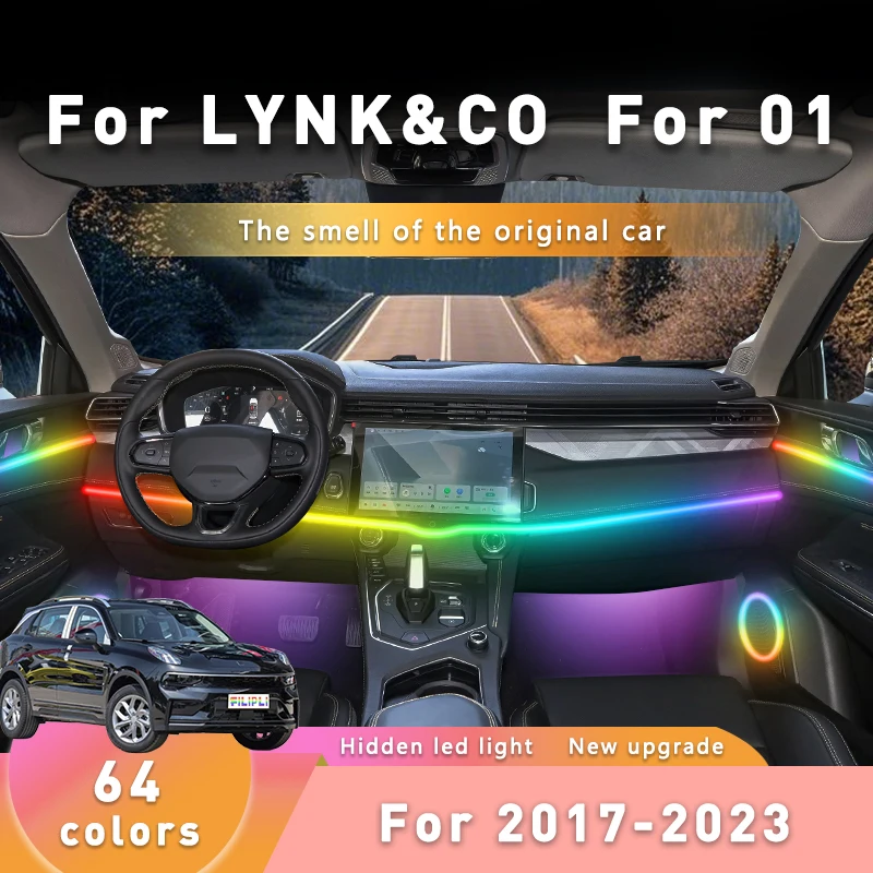 For LYNK&CO 01 For 2017-2023 Car Interior LED Strip Lights RGB Bluetooth Controlled Ambient Mood Lighting For Car Easy Install
For LYNK&CO 01 For 2017-2023 Car Interior LED Strip Lights RGB Bluetooth Controlled Ambient Mood Lighting For Car Easy Install