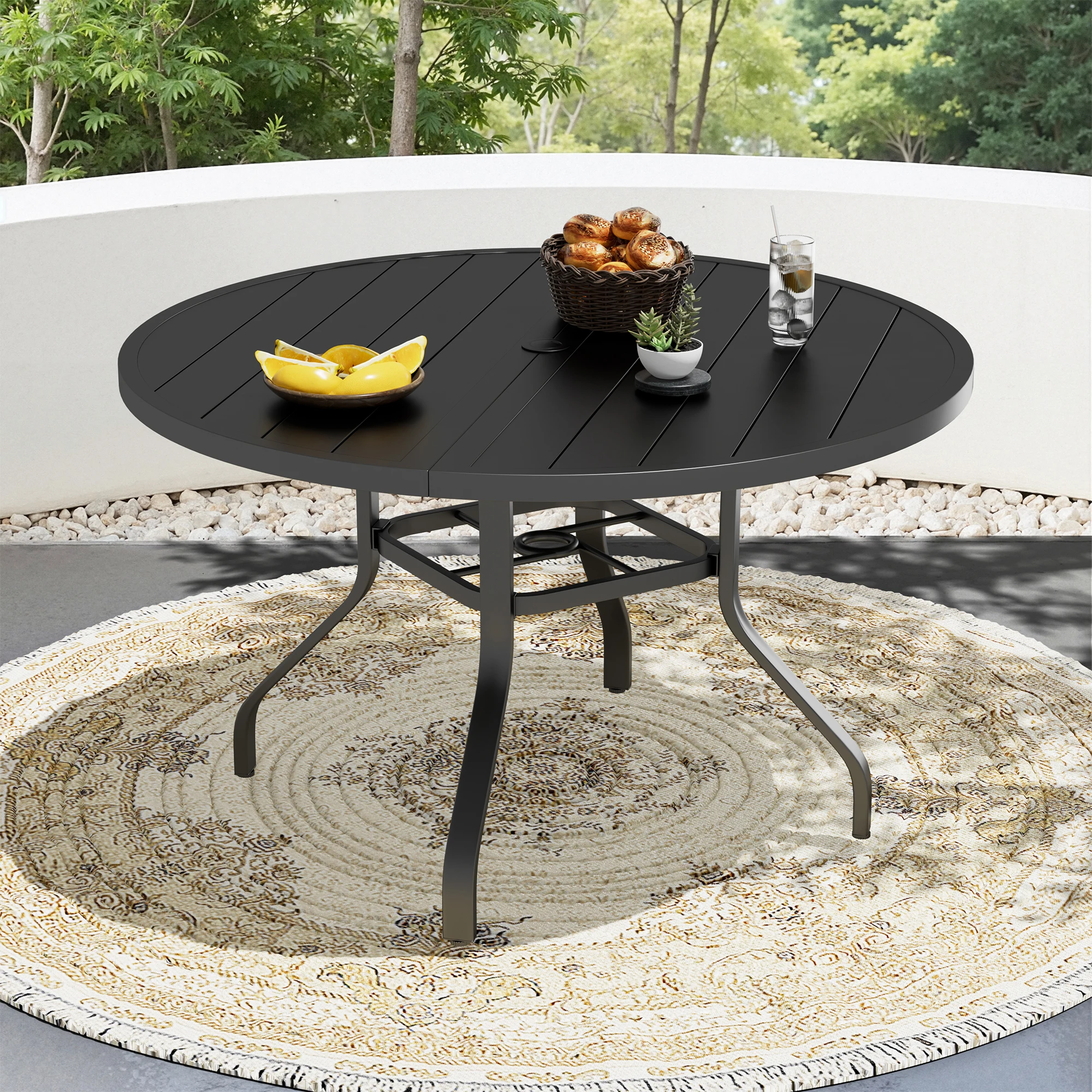 Outdoor Patio Dining Table, 41" Round Patio Table with 1.57" Umbrella Hole, Metal Tables for Patio, Graden, Backyard, Poolside
Outdoor Patio Dining Table, 41" Round Patio Table with 1.57" Umbrella Hole, Metal Tables for Patio, Graden, Backyard, Poolside