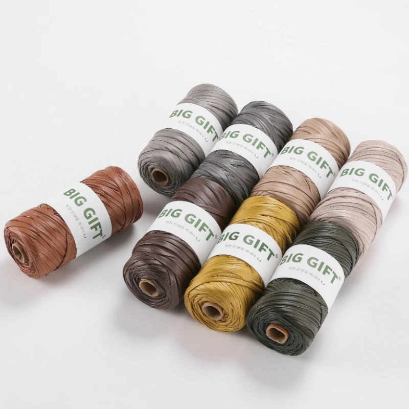 200g Flat Faux Leather Strap Yarn Imitation Leather Thread for DIY Knitting Crochet Handmade Bags Shoulder Bags Craft Supplies
200g Flat Faux Leather Strap Yarn Imitation Leather Thread for DIY Knitting Crochet Handmade Bags Shoulder Bags Craft Supplies