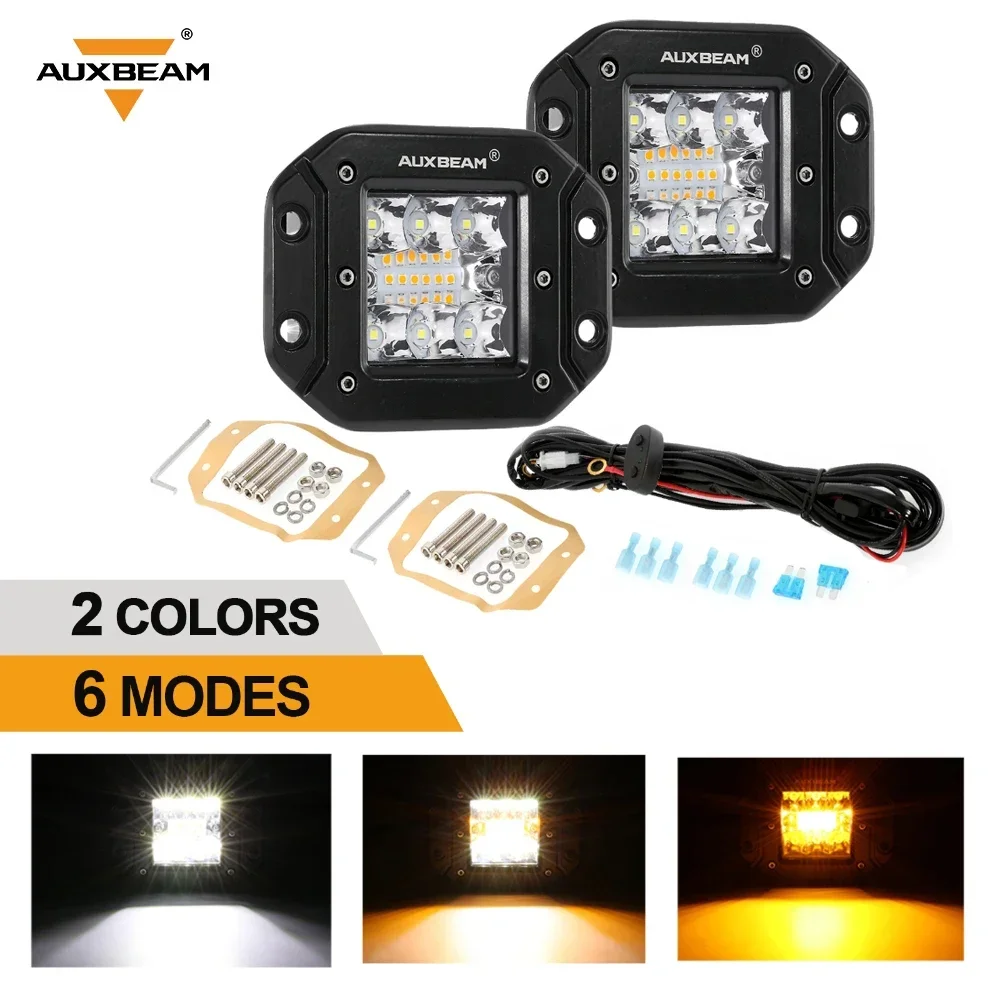 AUXBEAM 3-дюймовый светодиодный рабочий фонарь 72 Вт, 6 режимов с функцией памяти, точечная противотуманная фара IP68, водонепроницаемая, с комплектом жгутов проводов
AUXBEAM 3-дюймовый светодиодный рабочий фонарь 72 Вт, 6 режимов с функцией памяти, точечная противотуманная фара IP68, водонепроницаемая, с комплектом жгутов проводов