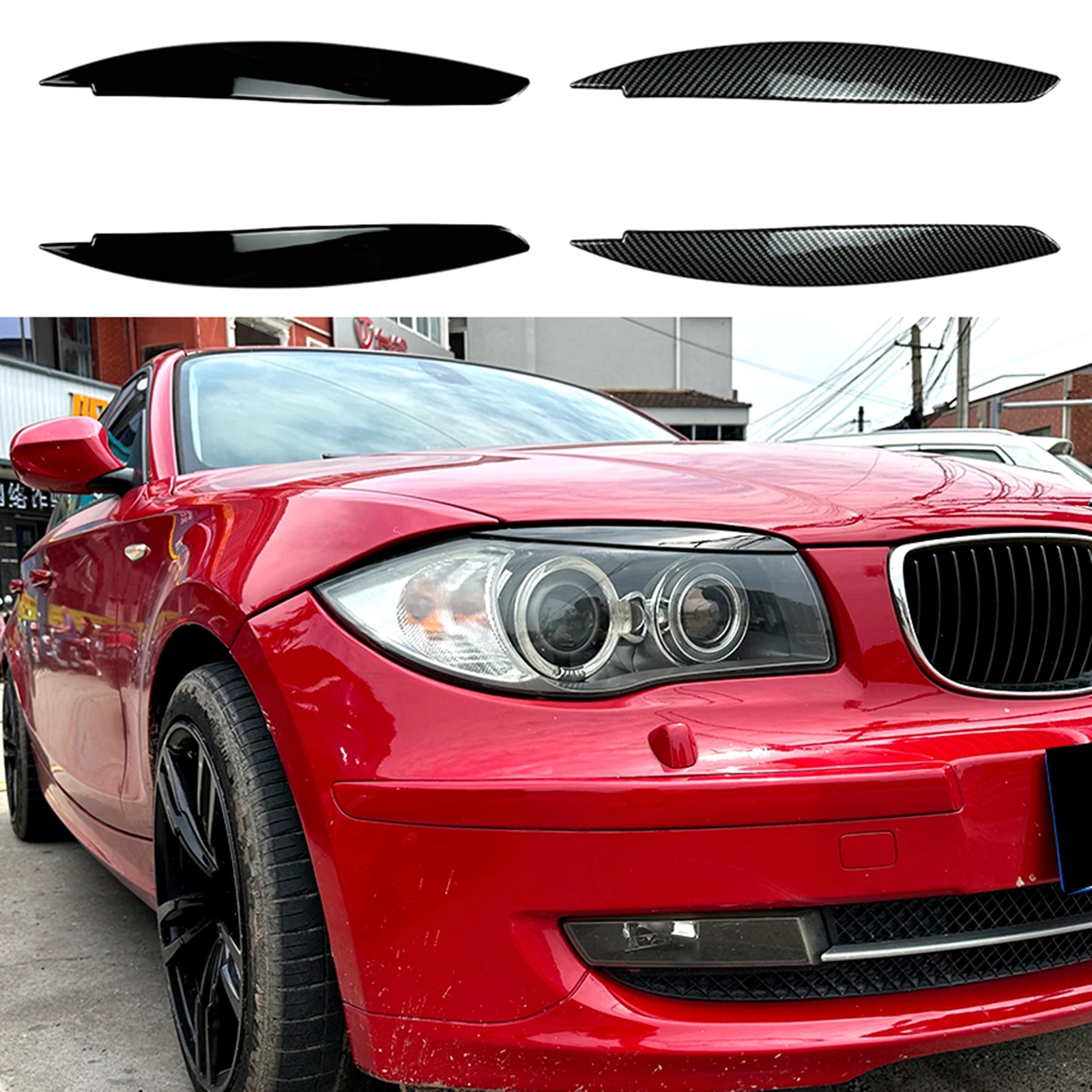 For BMW 1 Series E81 E82 E87 E88 2004-2011Carbon Fiber Look Head Light Lamp Cover Brow Trim Headlight Eyebrow Headlamp Eyelid
For BMW 1 Series E81 E82 E87 E88 2004-2011Carbon Fiber Look Head Light Lamp Cover Brow Trim Headlight Eyebrow Headlamp Eyelid