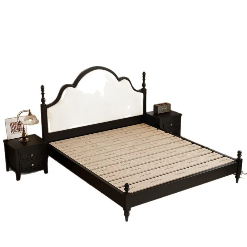 Французская ретро-кровать с мягким изголовьем из массива дерева, современная, простая, для главной спальни, двуспальная.
Французская ретро-кровать с мягким изголовьем из массива дерева, современная, простая, для главной спальни, двуспальная.