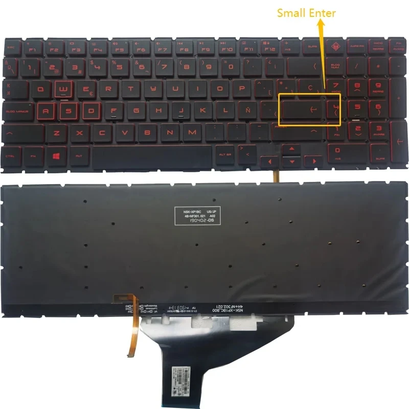 Keyboard For HP OMEN 15-DC 15-DH 15T-DC 15-dc1001ur Keyboard NSK-XP1LN Red backlit Spanish SP
Keyboard For HP OMEN 15-DC 15-DH 15T-DC 15-dc1001ur Keyboard NSK-XP1LN Red backlit Spanish SP