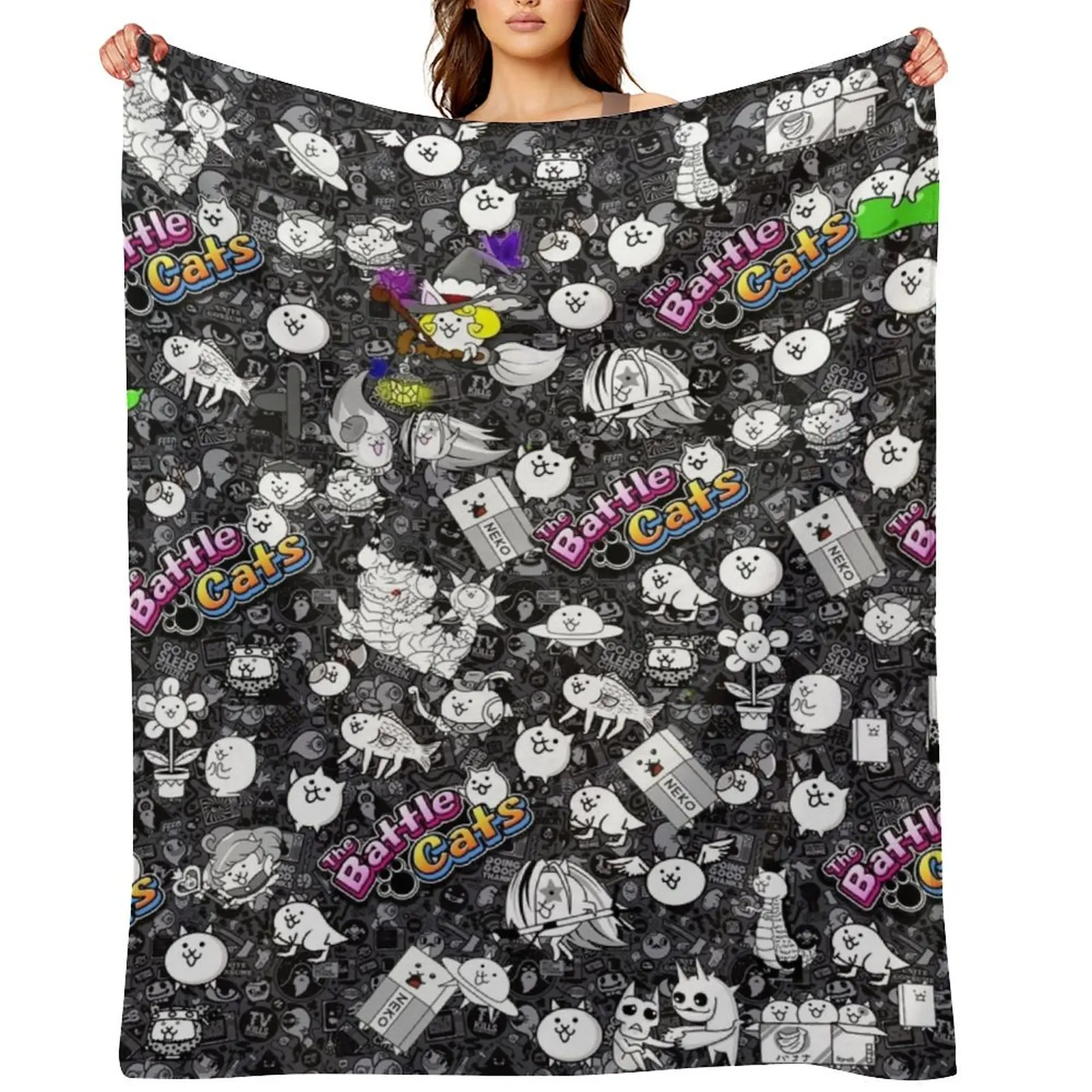 Battle Cats Throw Blanket sofa bed anime Picnic Furrys Blankets
Battle Cats Throw Blanket sofa bed anime Picnic Furrys Blankets