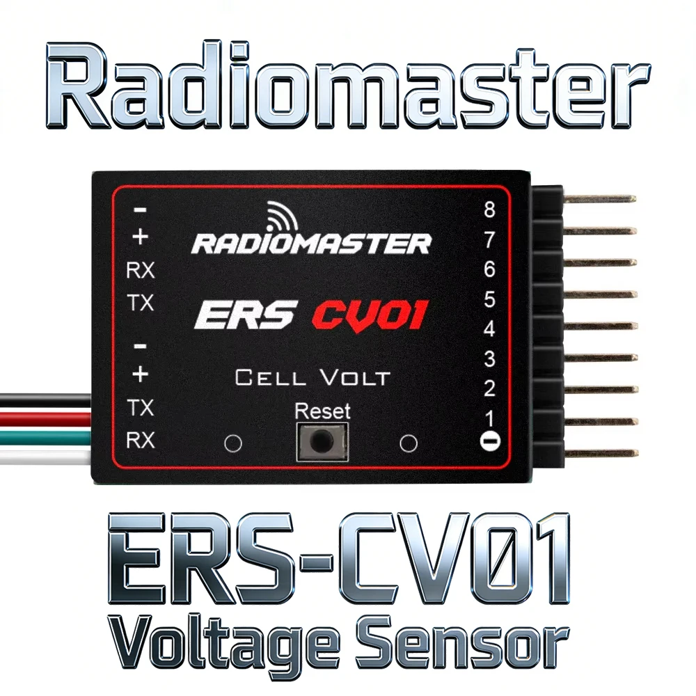 Radiomaster ERS-CV01 CV01 2-8S Lipo Battery Cell Voltage Sensor ExpressLRS Telemetry Module for EdgeTX Radio
Radiomaster ERS-CV01 CV01 2-8S Lipo Battery Cell Voltage Sensor ExpressLRS Telemetry Module for EdgeTX Radio