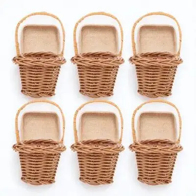 6pcs Mini Flower Baskets Woven Handles Small Candy Gift Wedding Party Decorations DIY Craft Supplies Mini Picnic Tiny Woven
6pcs Mini Flower Baskets Woven Handles Small Candy Gift Wedding Party Decorations DIY Craft Supplies Mini Picnic Tiny Woven