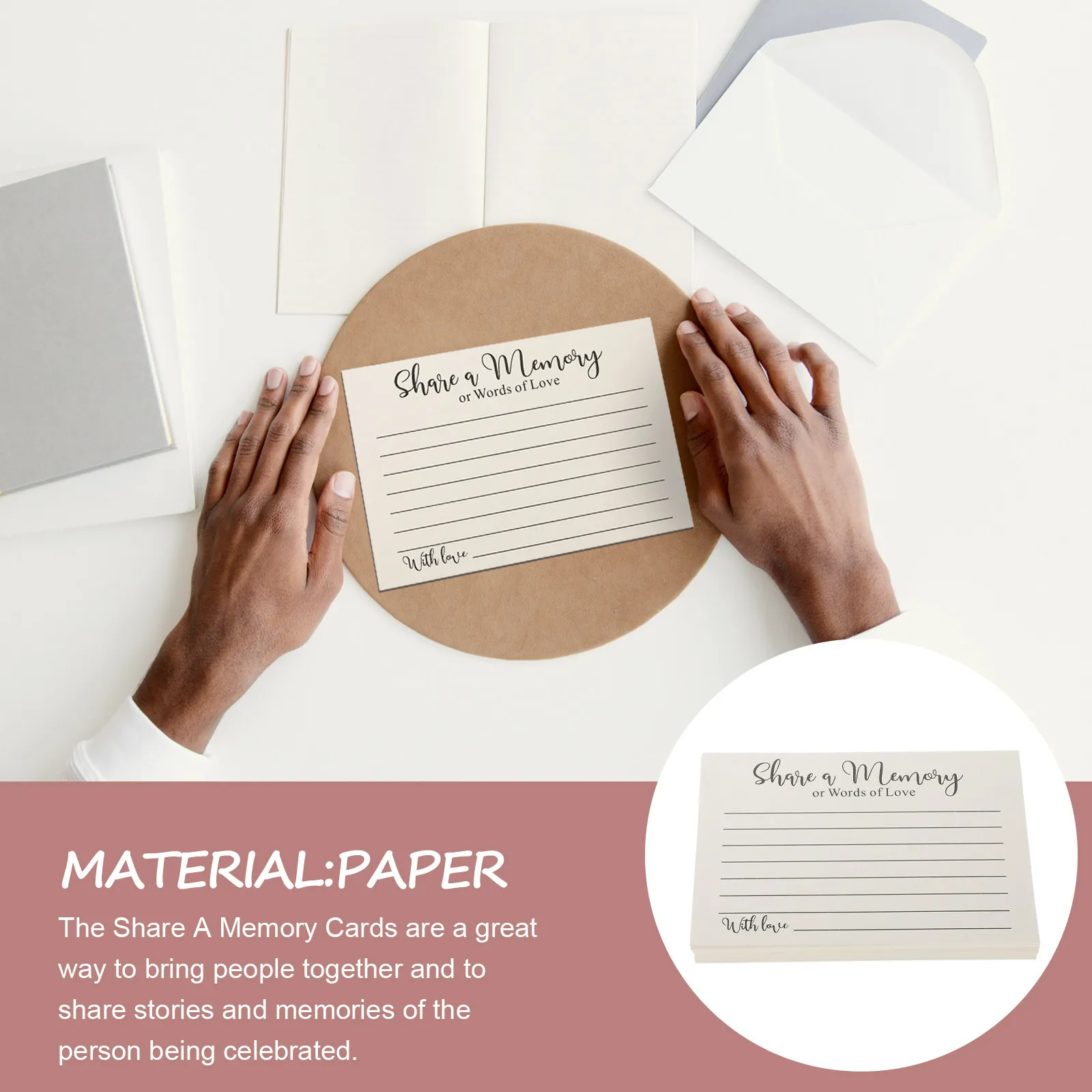 50 Sheets Paper Memorial Cards Small Celebration Cards for Sharing Memories Keepsake Gift Accessory for Life Milestone Events
50 Sheets Paper Memorial Cards Small Celebration Cards for Sharing Memories Keepsake Gift Accessory for Life Milestone Events