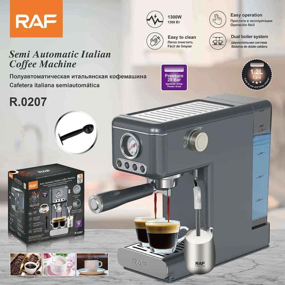 RAF European cross-border coffee machine semi-automatic Italian bubble latte pump pressure high pressure steam coffee machine st
RAF European cross-border coffee machine semi-automatic Italian bubble latte pump pressure high pressure steam coffee machine st