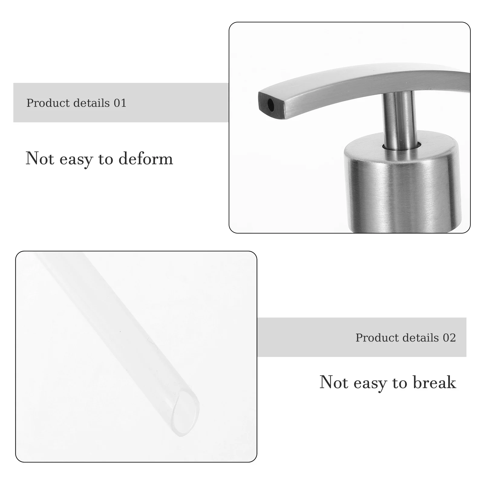 Soap Dispenser Pump Stainless Steel For Lotion Shampoo Conditioner Bottle 2.5Cm Opening Adjustable Tube Skin Care Tool 
Soap Dispenser Pump Stainless Steel For Lotion Shampoo Conditioner Bottle 2.5Cm Opening Adjustable Tube Skin Care Tool